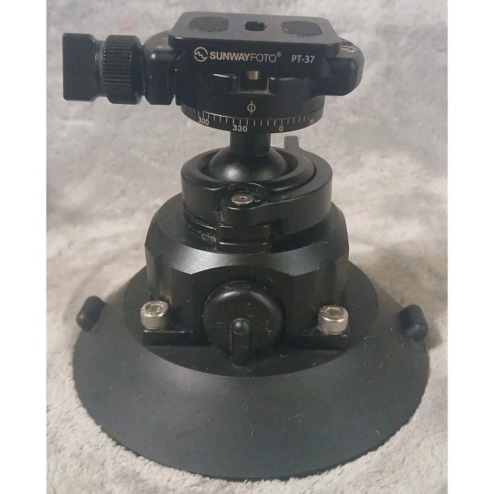 SUNWAYFOTO BS-01 Suction‎ Mount Ballhead Camera Phone Holder Inc. Plate PT-37
